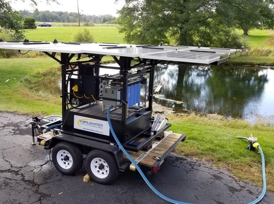 Machine mobile actionnée solaire de dessalement de l'eau de RO d'eau de mer de sel