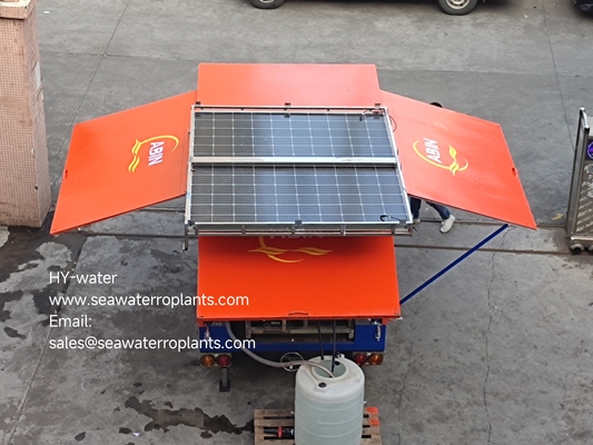 Machine mobile actionnée solaire de dessalement de l'eau de RO d'eau de mer de sel
