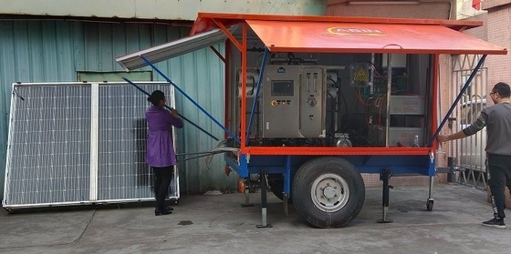 Générateur d'énergie solaire diesel remorque camion de traitement de l'eau remorque voiture de traitement de l'eau remorque mobile de traitement de l'eau