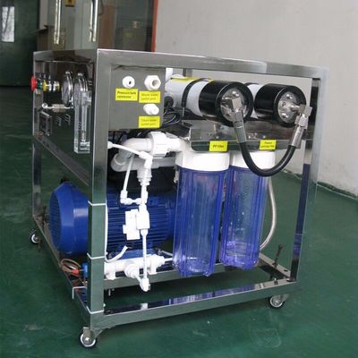 Système de filtre d'eau d'océan de PLC, fabricant portatif de l'eau 500LPH marine