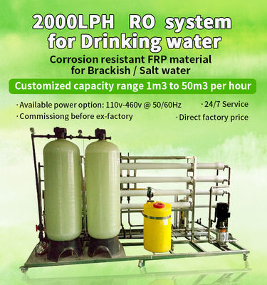 prix industriel de plante aquatique de RO de machine d'installation de traitement de l'eau de RO