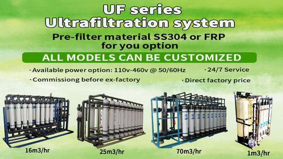 SS304 Material Ultrafiltration Systems Water Treatment 70m3 Per Hour