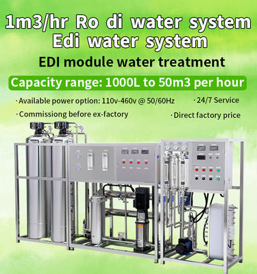 Matériel d'Electrodeionization Edi Module Water Treatment 1000L/Hour UPVC