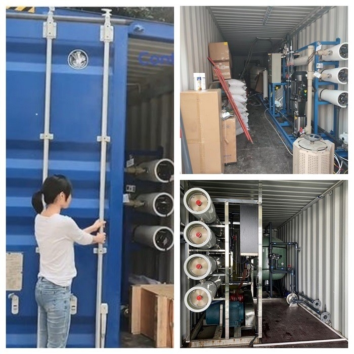 Container rivière eau saumâtre Forage de puits d'eau souterraine Système d'osmose inverse pour l'irrigation de l'agriculture en serre
